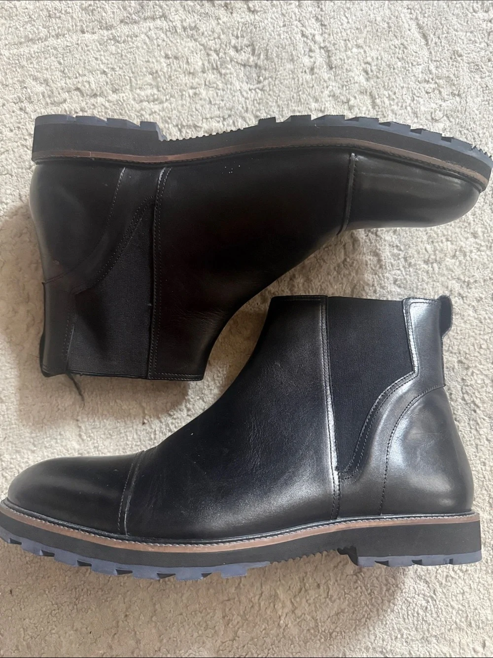Men's Black Leather Chukka Boots - Sleek Chelsea-Style